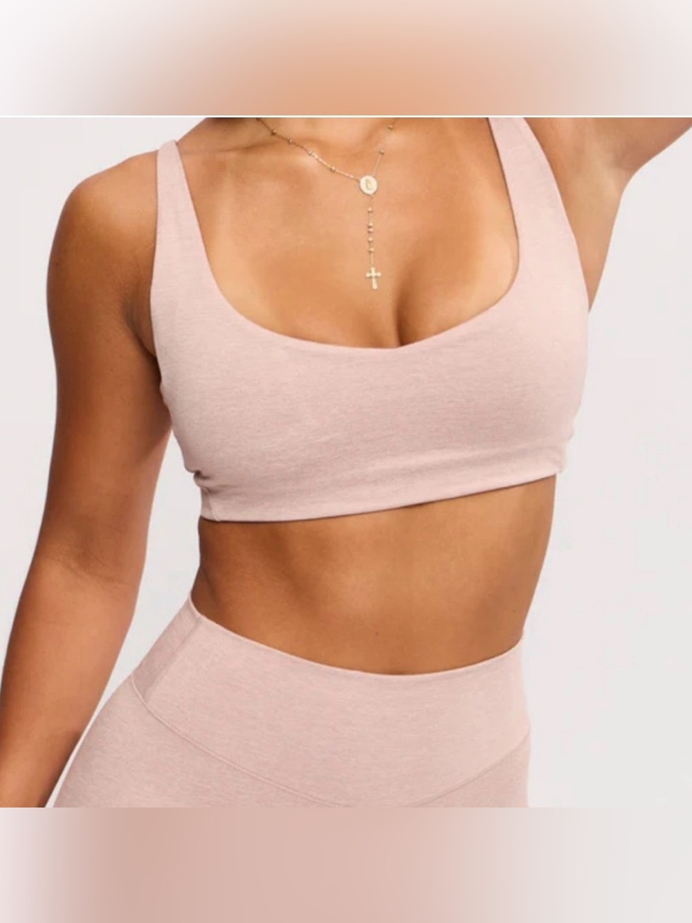 EUC BuffBunny Dream Heathered Light Pink Sports Bra-Size S